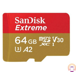 SanDisk Micro SDXC Extreme 064G SDSQXA2-064G (R160m-W60) NO adaptor Red Zlatna