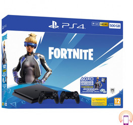 Sony PlayStation 4 Slim 500GB with Fortnite and 2 pieces of Dualshock 4 Crna Prodaja